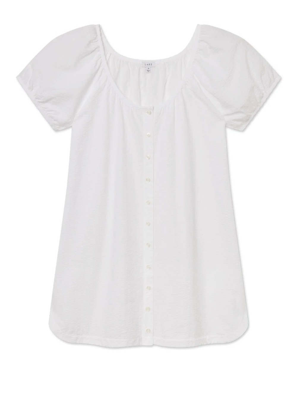 LAKE - Charlie nightgown - white seersucker - Small - NEW